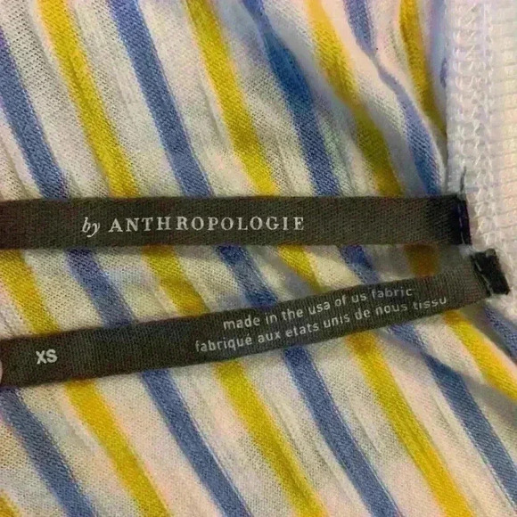 Striped Anthropologie shirt sx XS casual minimalist mom shirt summer stripes - Picture 3 of 4